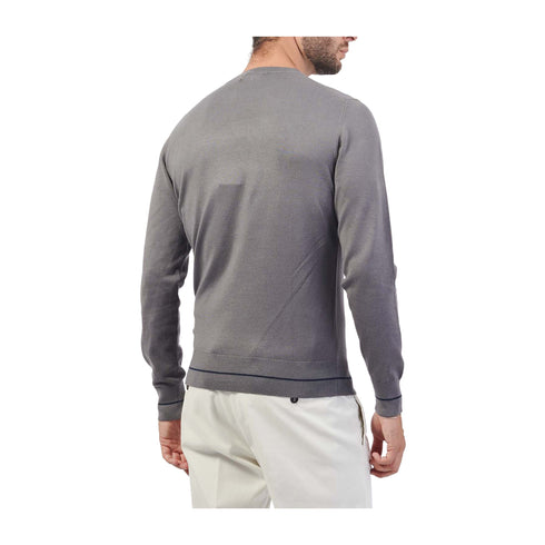 YESZEE Pullover Maglia Uomo lavorazione ottoman Grigio A24 - YESZEEM806ML00 - 0812 - M - Francavilla Moda